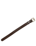 Dolce & Gabbana Brown Calfskin Leather Gold Buckle Belt Strap Bracelet Dolce & Gabbana