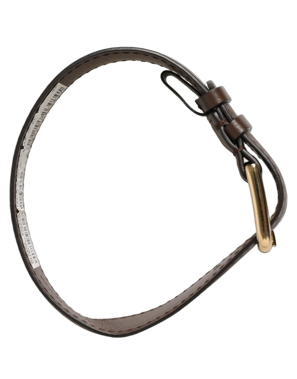 Dolce & Gabbana Brown Calfskin Leather Gold Buckle Belt Strap Bracelet Dolce & Gabbana