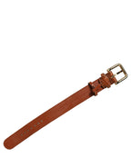 Dolce & Gabbana Brown Textured Leather Gold Buckle Belt Strap Bracelet Dolce & Gabbana