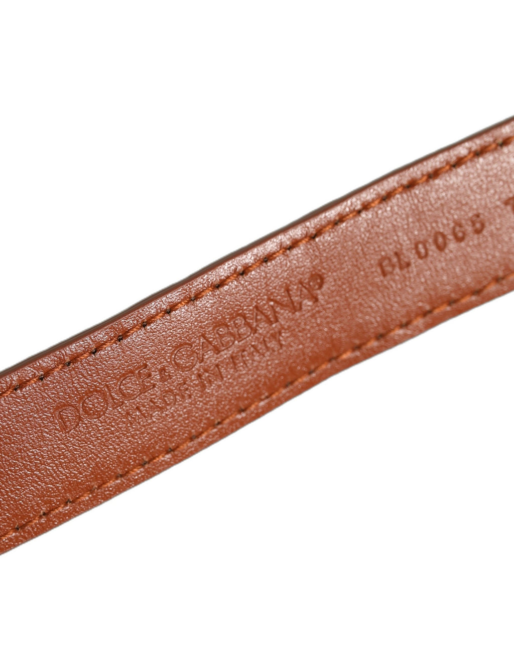 Dolce & Gabbana Brown Textured Leather Gold Buckle Belt Strap Bracelet Dolce & Gabbana