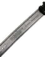 Dolce & Gabbana Black Textured Leather Gold Buckle Belt Strap Bracelet Dolce & Gabbana