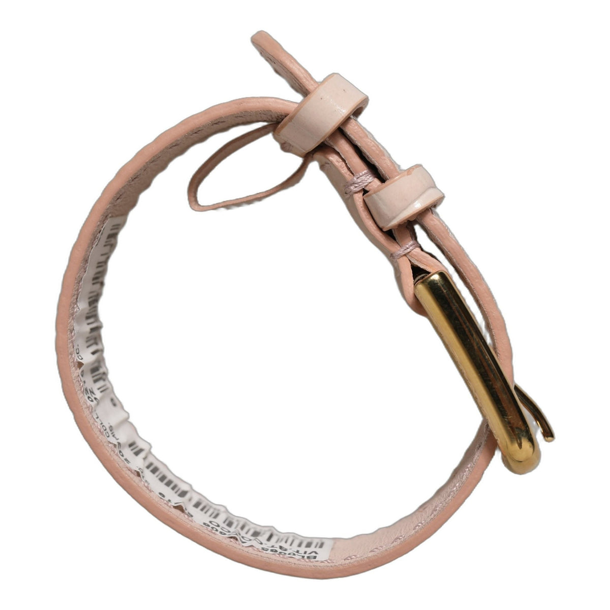 Dolce & Gabbana Pink Embossed Leather Gold Buckle Belt Strap Bracelet Dolce & Gabbana