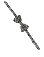Dolce & Gabbana Tie Black White Paisley Silk Adjustable Neck Papillon Bow