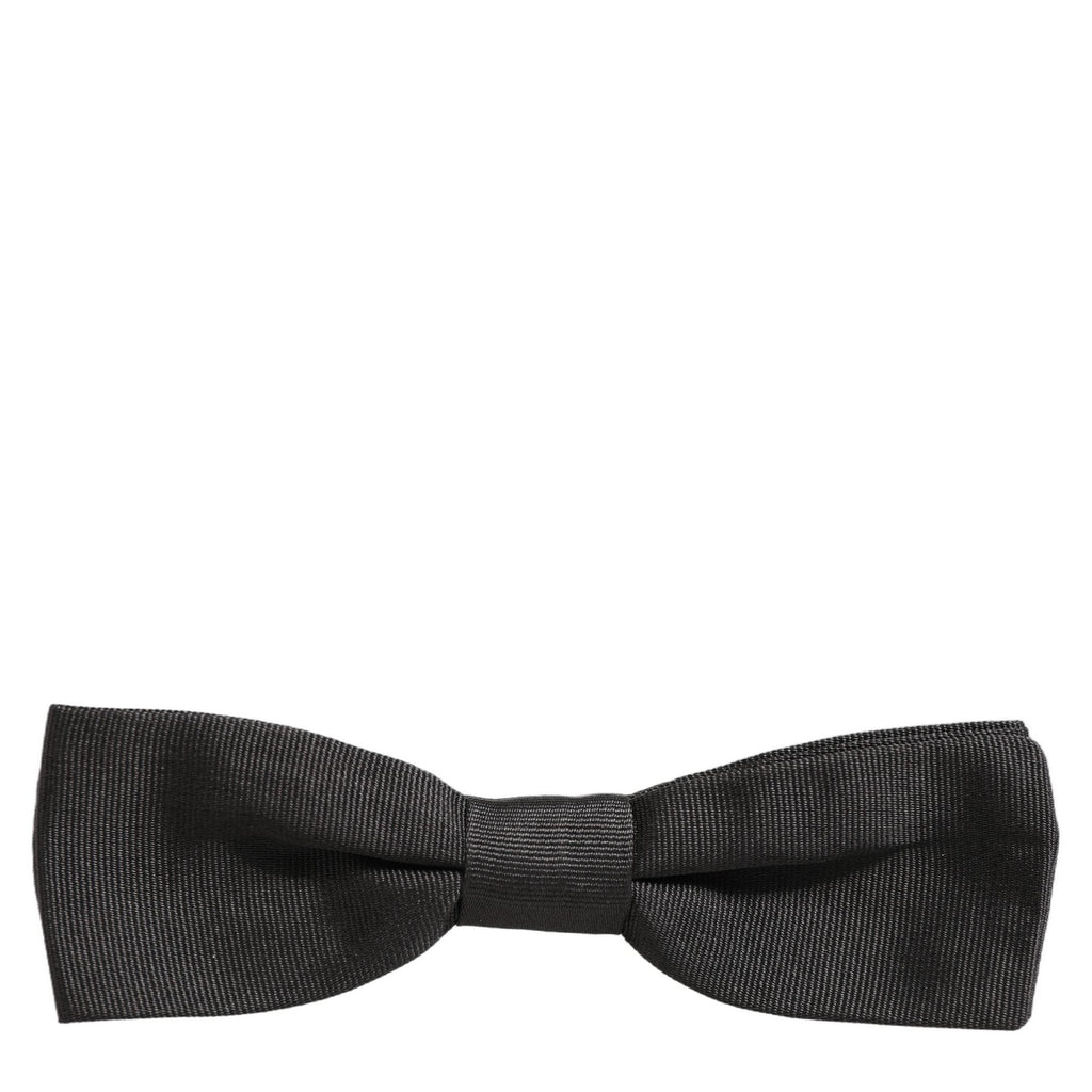 Dolce & Gabbana Men Black 100% Cotton Adjustable Neck Papillon Bow Tie