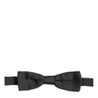 Dolce & Gabbana Men Black 100% Cotton Adjustable Neck Papillon Bow Tie