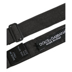 Dolce & Gabbana Men Black 100% Cotton Adjustable Neck Papillon Bow Tie