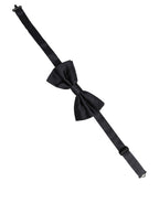 Dolce & Gabbana Men Black 100% Silk Adjustable Neck Papillon Bow Tie