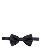 Dolce & Gabbana Men Black 100% Silk Adjustable Neck Papillon Bow Tie