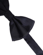 Dolce & Gabbana Men Dark Blue Silk Adjustable Neck Papillon Bow Tie