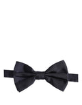 Dark blue silk adjustable bow tie by Dolce & Gabbana, featuring a classic papillon design for men's formal wear.