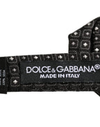 Dolce & Gabbana Men Black Polka Dot Silk Adjustable Neck Papillon Bow Tie