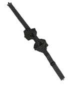 Dolce & Gabbana Men Black Polka Dot Silk Adjustable Neck Papillon Bow Tie