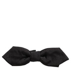 Dolce & Gabbana Men Black 100% Silk Adjustable Neck Papillon Bow Tie