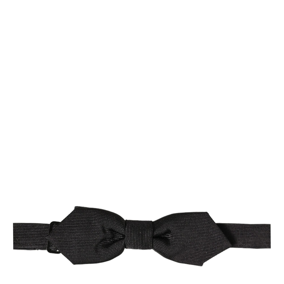 Dolce & Gabbana Men Black 100% Silk Adjustable Neck Papillon Bow Tie
