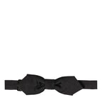Dolce & Gabbana Men Black 100% Silk Adjustable Neck Papillon Bow Tie
