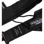 Dolce & Gabbana Men Black 100% Silk Adjustable Neck Papillon Bow Tie