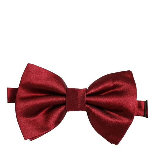 Dolce & Gabbana Men Red 100% Silk Adjustable Neck Papillon Bow Tie