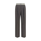 Versace Gray Wool Oves Aries Pants Versace