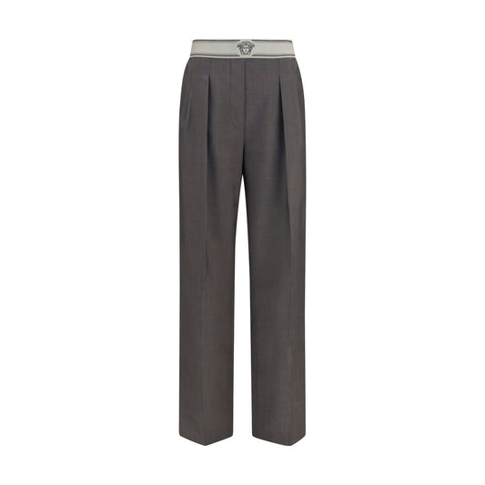 Versace Gray Wool Oves Aries Pants Versace