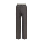 Versace Gray Wool Oves Aries Pants Versace