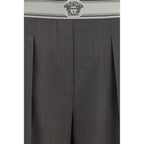 Versace Gray Wool Oves Aries Pants Versace