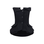 Magda Butrym Black Silk Waistcoat Magda Butrym