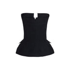 Magda Butrym Black Silk Waistcoat Magda Butrym
