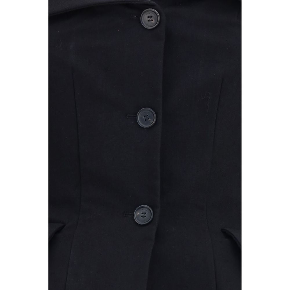 Magda Butrym Black Silk Waistcoat Magda Butrym