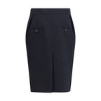 Magda Butrym Black Cotton Midi Skirt Magda Butrym