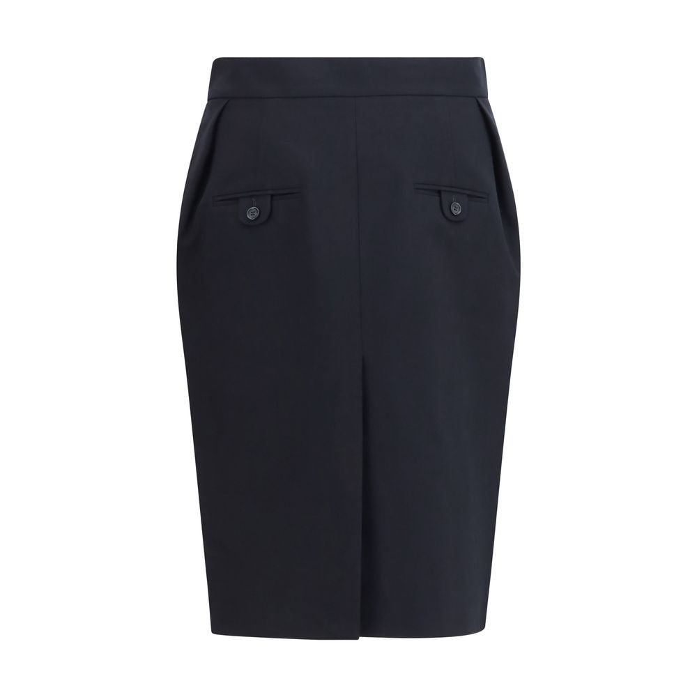 Magda Butrym Black Cotton Midi Skirt Magda Butrym