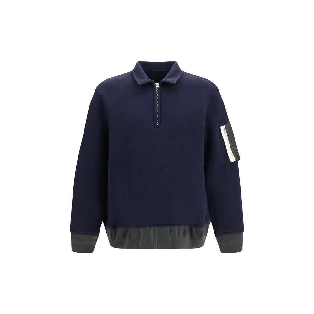 Sacai Blue Cotton Polo Shirt Sacai