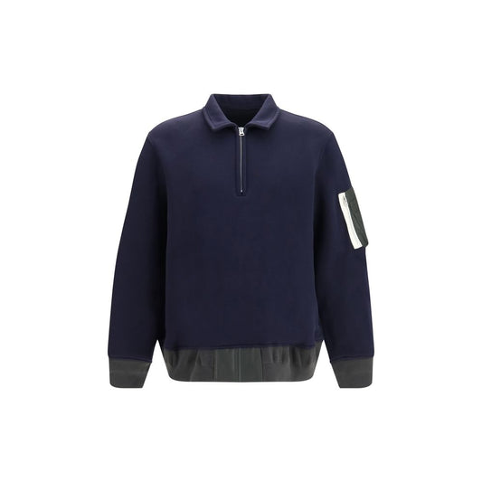 Sacai Blue Cotton Polo Shirt Sacai