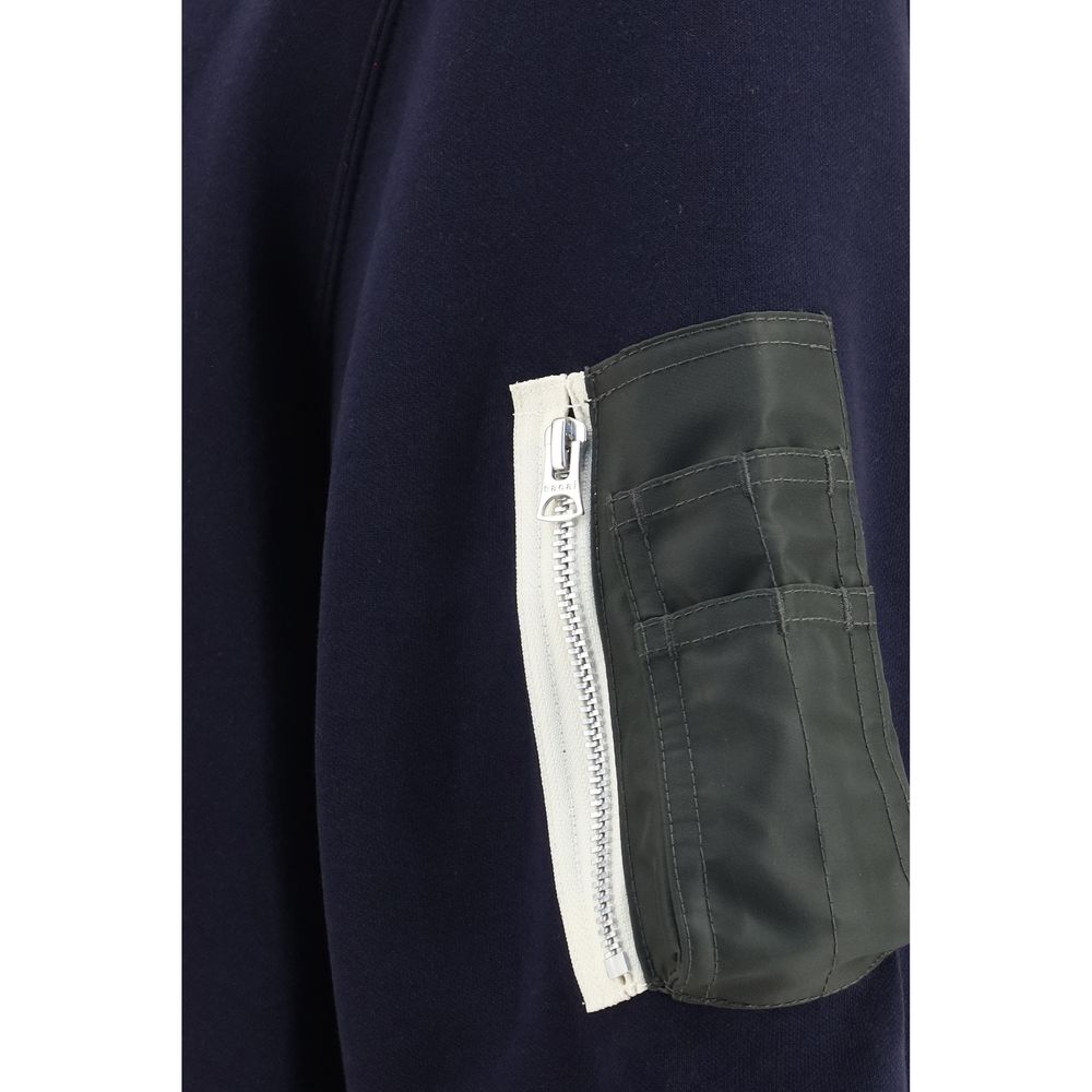 Sacai Blue Cotton Polo Shirt Sacai