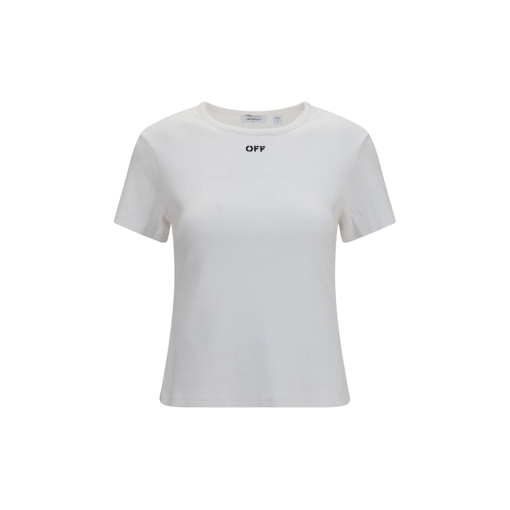 Off-White White Cotton T-Shirt Off-White