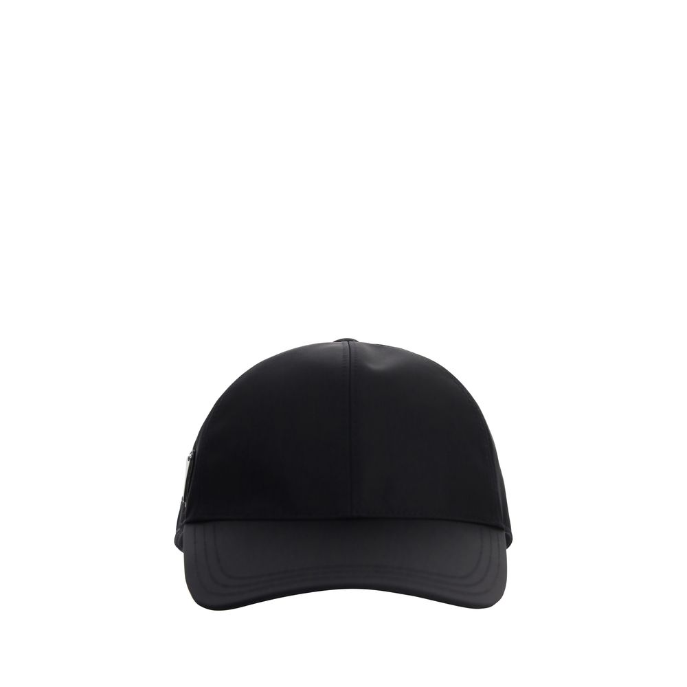 Prada Black Recycled Polyamide Cap Baseball Hat