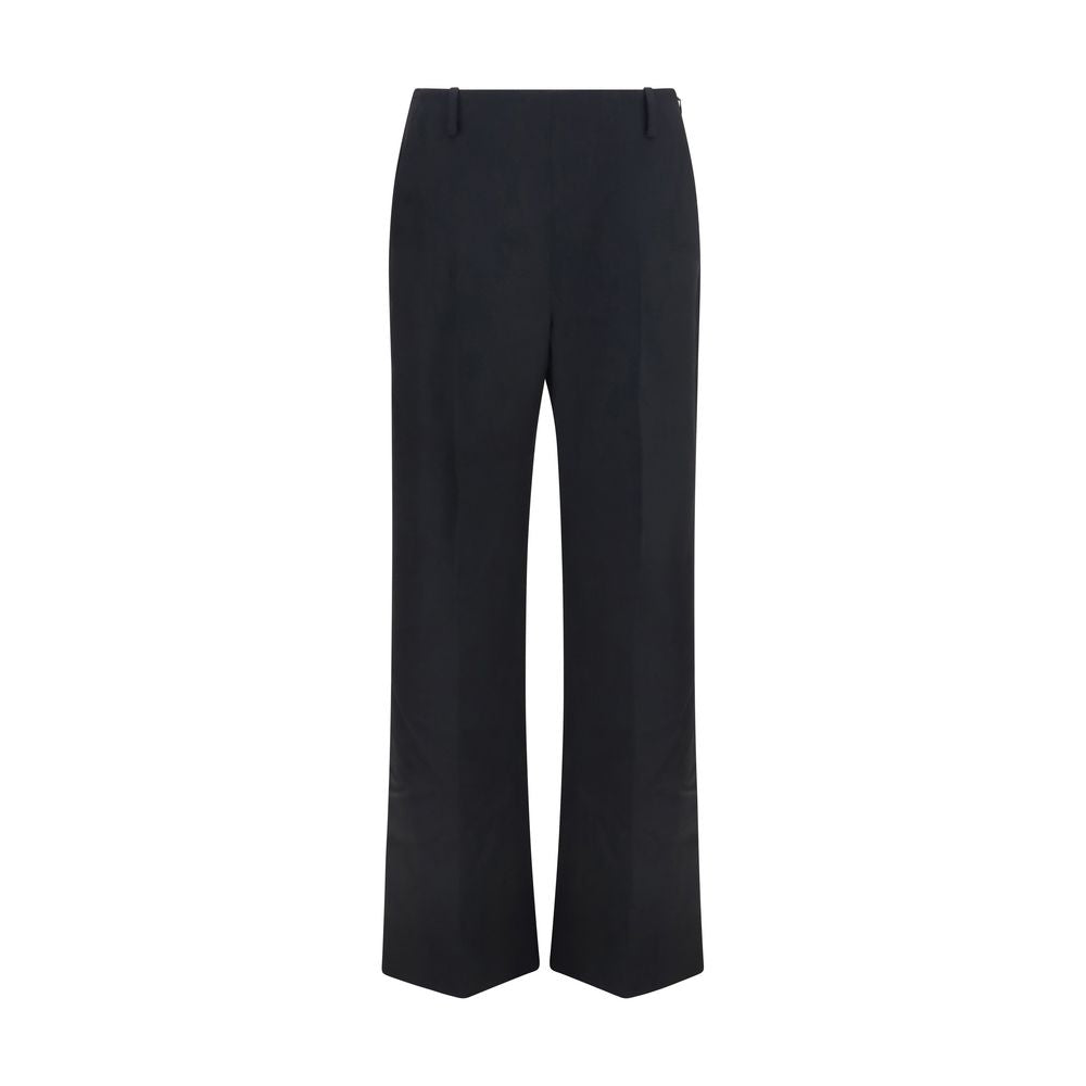 Khaite Black Polyester Casual Pants Khaite