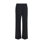 Khaite Black Polyester Casual Pants Khaite