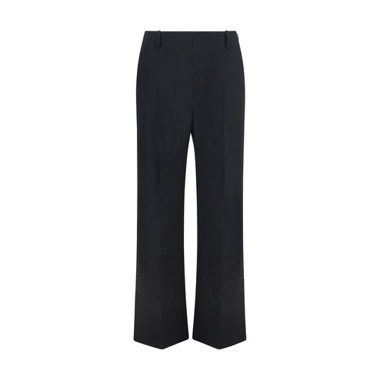 Khaite Black Polyester Casual Pants Khaite