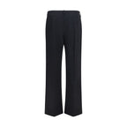 Khaite Black Polyester Casual Pants Khaite