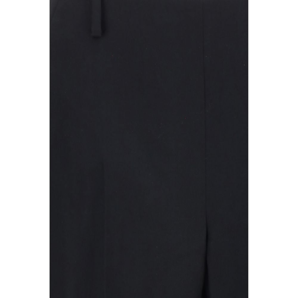 Khaite Black Polyester Casual Pants Khaite