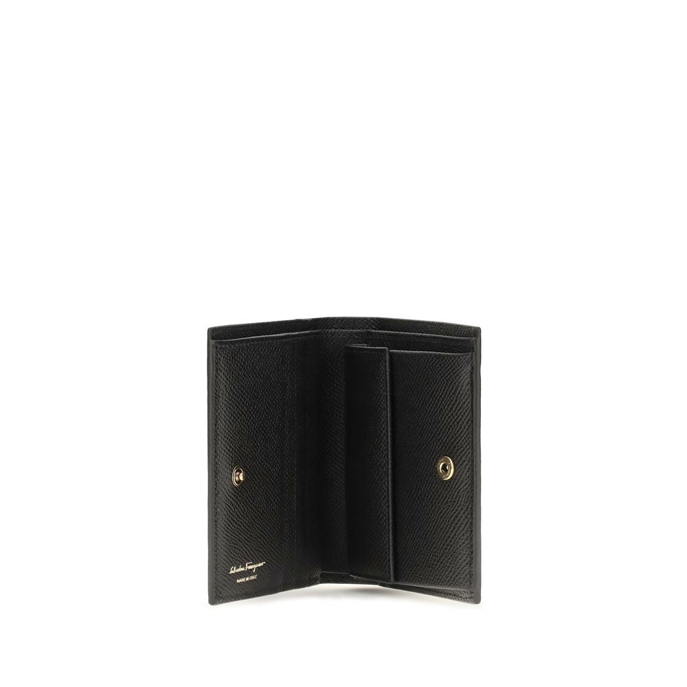 Ferragamo Black Calf Leather Bos Taurus Wallet Ferragamo