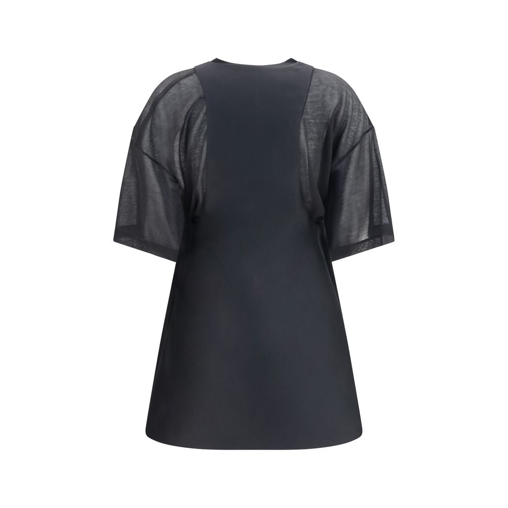Balenciaga Black Wool Oves Aries Casual Dress Balenciaga