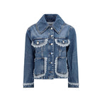 Ganni Blue Cotton Denim Jacket Ganni