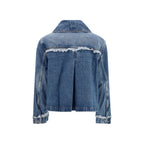 Ganni Blue Cotton Denim Jacket Ganni
