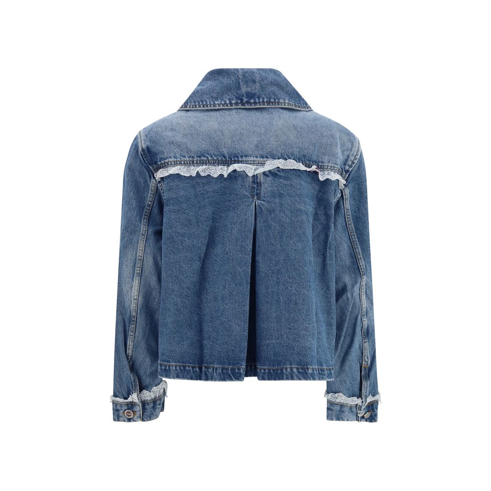 Ganni Blue Cotton Denim Jacket Ganni