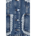 Ganni Blue Cotton Denim Jacket Ganni