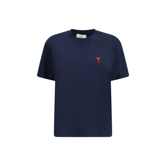 Ami Paris Blue Cotton T-Shirt Ami Paris