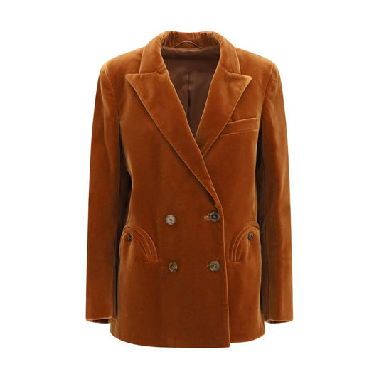 Blazé Milano Brown Cotton Blazer Blazé Milano
