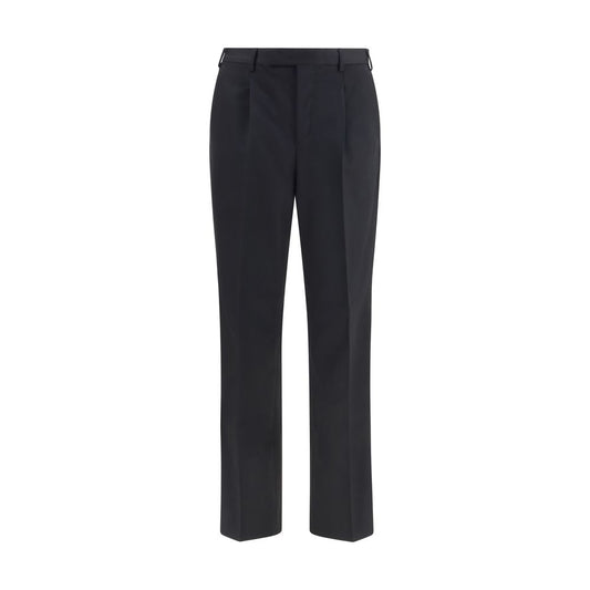 PT Torino Black Wool Oves Aries Casual Pants PT Torino