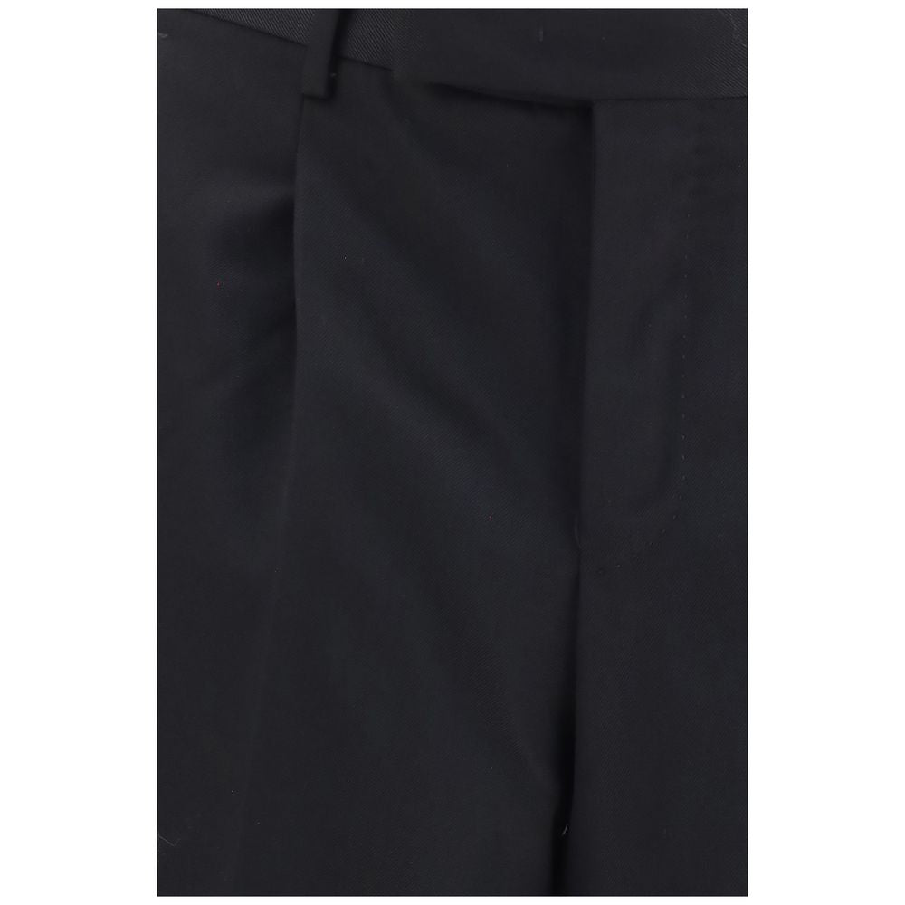 PT Torino Black Wool Oves Aries Casual Pants PT Torino